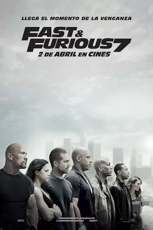 Poster A todo gas 7 (Rapido y Furioso 7)