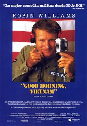 Poster Good morning, Vietnam (Buenos días, Vietnam)