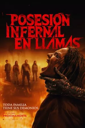 Poster Posesión infernal. En llamas